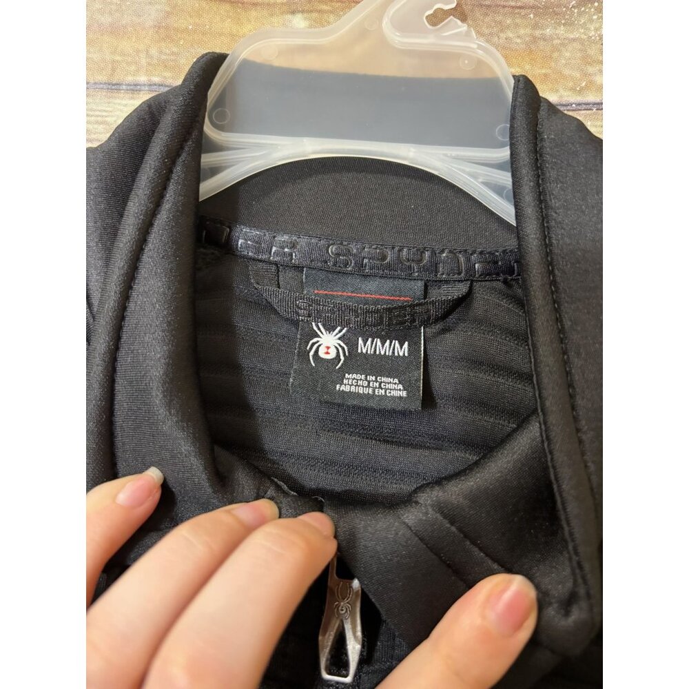 Spyder Ladies Venom Full-Zip Jacket M‎ Medium Black Ribbed Zip Pockets - Picture 4 of 6